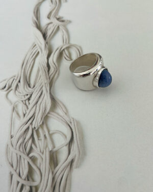 ANEL ROCCA QUARTZO AZUL